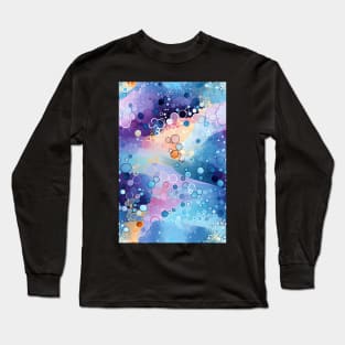 Abstract pattern of water color polka dots Long Sleeve T-Shirt